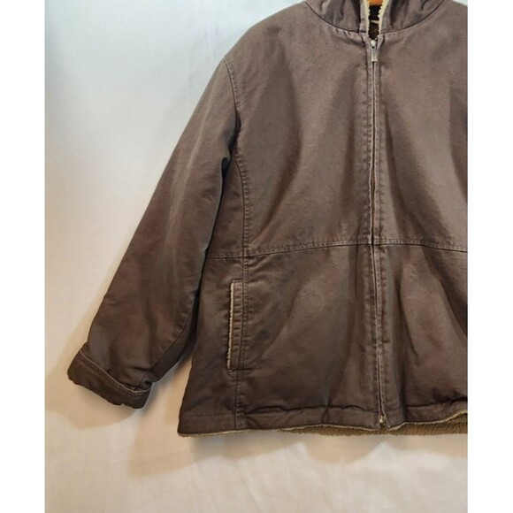 Dri-Duck Coat for Her Jacket Womens Size XXL Brown Hooded Sherpa Lined - Picture 3 of 16